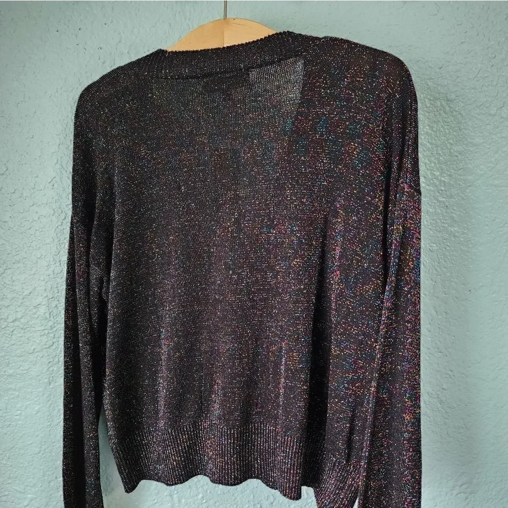 Joseph A multicolored metallic parade luxecore button front cardigan